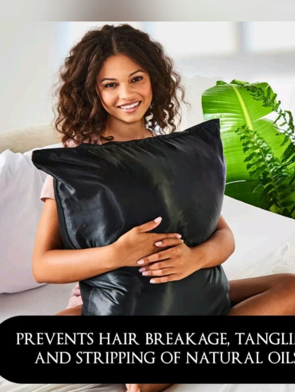 Betty Dain Satin Pillowcase Set of 2 Standard Black